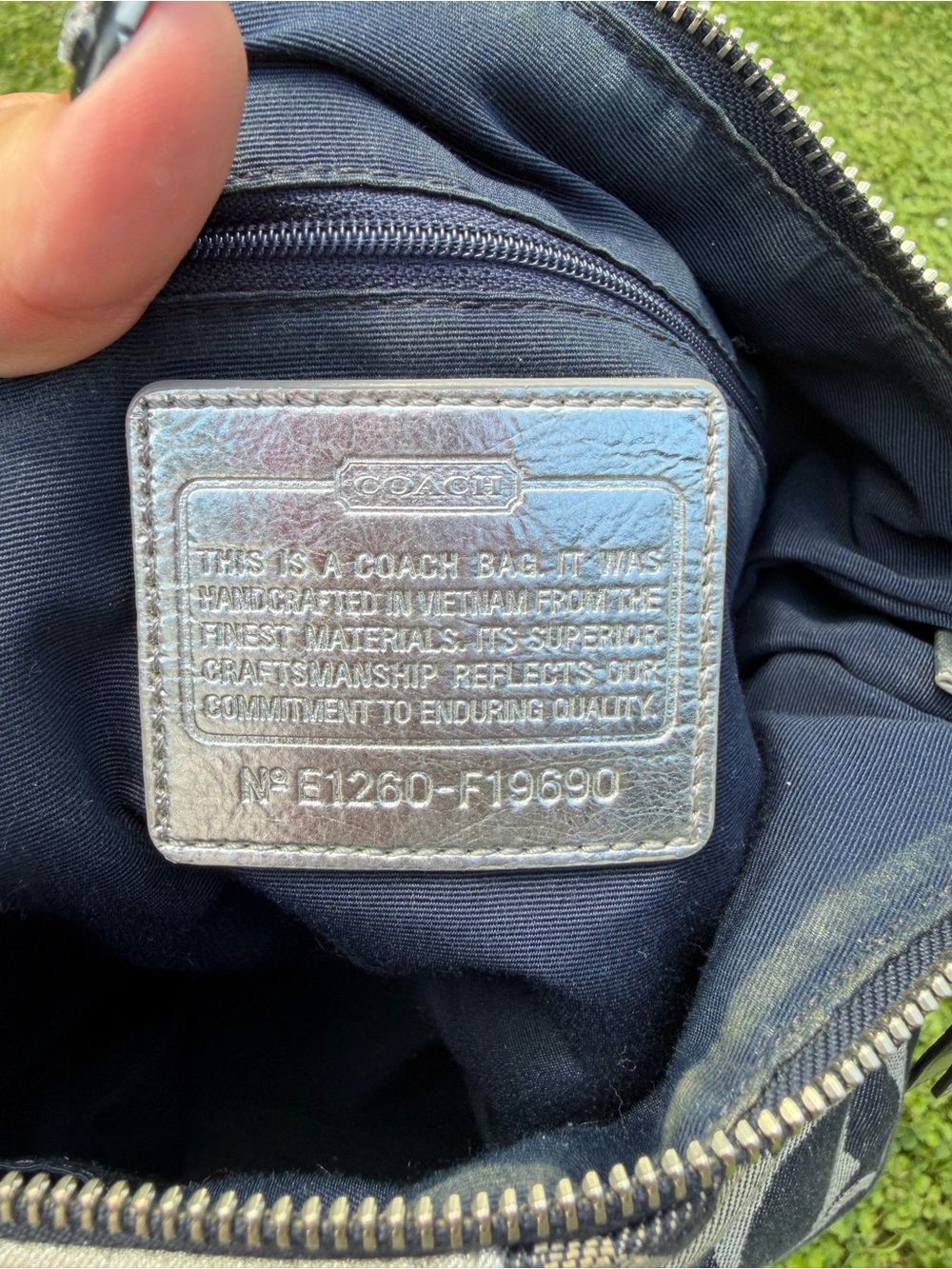 Coach Denim And Silver  Signature Canvas Shoulder Hobo - Picture 5 of 5